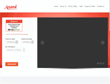 Tablet Screenshot of anandresorts.com